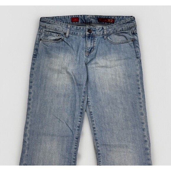 Express X2 Y2K Jeans Womens 8 Bootcut Light Blue Cotton Denim Measures 31 x 31 - Picture 6 of 10